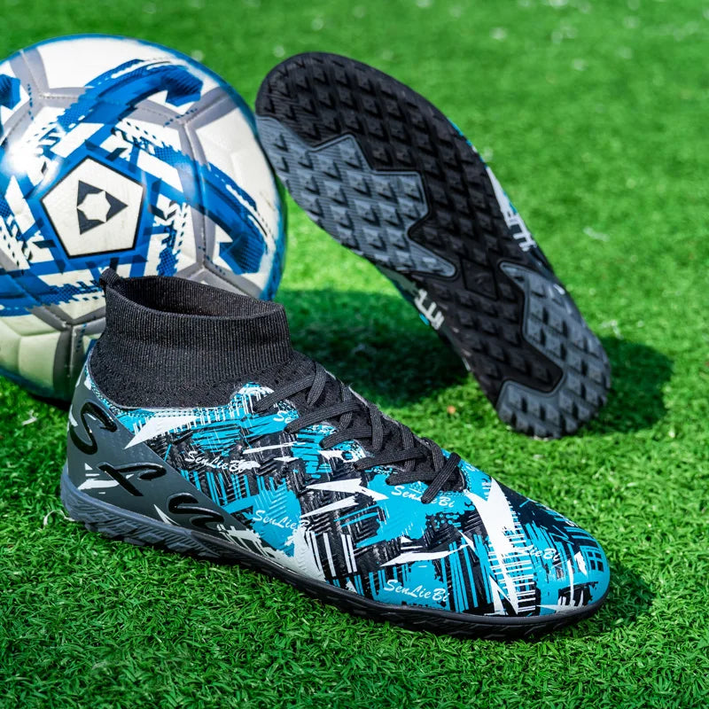 Chaussures de football montantes pour hommes, crampons professionnels pour terrain de football, baskets athlétiques pour adolescents, entraînement de football 2026