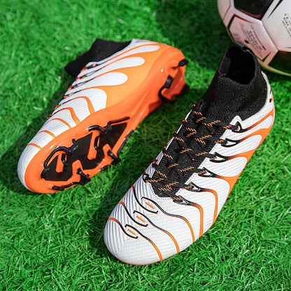 Men Match Football Boots Sport Training Long Spikes FG/TF Boys Cleats Outdoor Soccer Shoes Non Slip Indoor Futsal Comfortable
