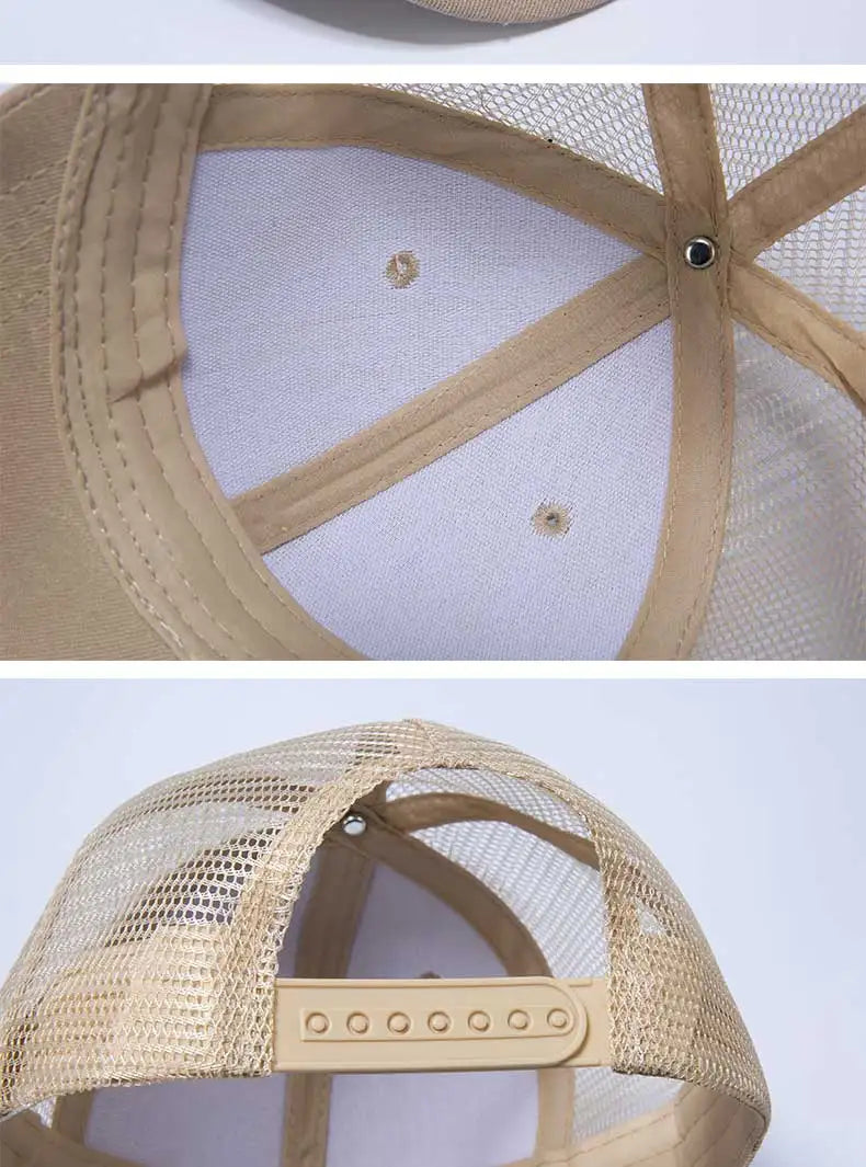 Baseballcaps für Großhandel, lässige Caps für Herren, Mesh-Hüte für Damen, Unisex-Hüte, Hut mit individuellem Logo, bestickte Hüte