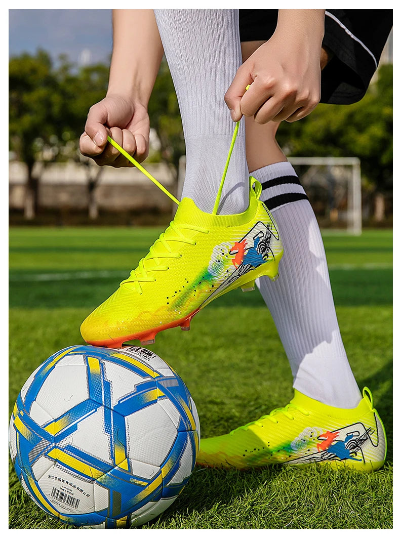 Férfi futballcipő, fűre, ultrakönnyű, sportos, kényelmes, felnőtt, csúszásmentes futballcipő, kültéri stoplis cipő, sport, futsal, edzés, mérkőzés