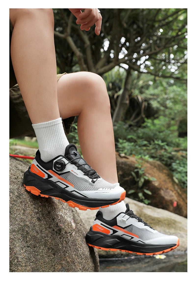 Spring & Summer Men's Running Shoes  Outdoor Hiking,Wear-Resistant Trail Shoes with BOA Closure,Breathable Sports & Casual Style