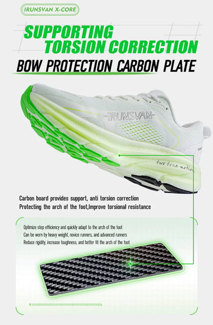 IRUNSVAN  New Carbon Plate Marathon Running Shoes Lightweight Shock-Absorbing And Suitable For Men's Sports Shoes