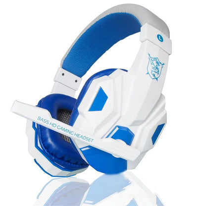Casques de jeu supra-auriculaires, écouteurs filaires 3.5mm, écouteurs stéréo avec microphone réglable pour PS4, PS5, ordinateur portable, PC