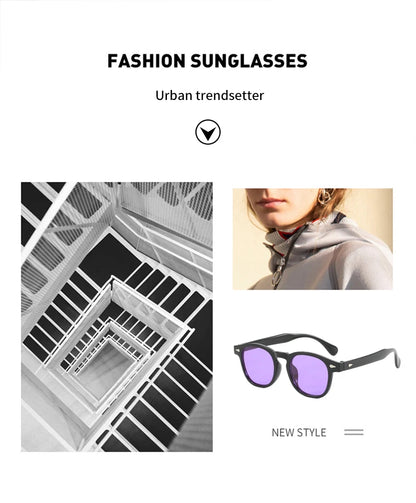 Vintage Oval Classic 4 Small Ding Stylish Decorative Sunglasses for Men and Women