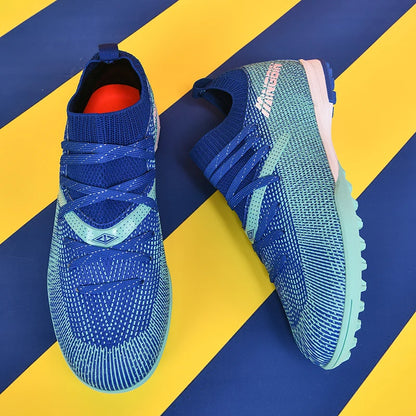 Men's Turf Soccer Shoes Cleats Professional Football Boots Breathable Mesh Youth Soccer Anti-Skid Male Sneakers Society Chuteira