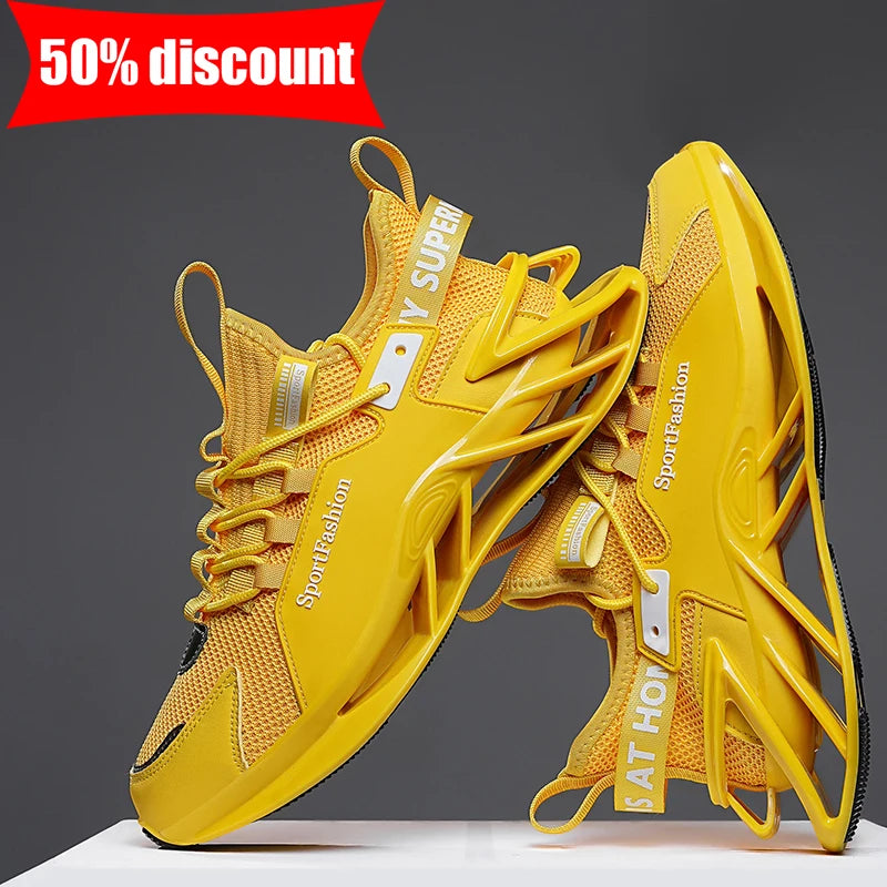 Mens Running Shoes New Mesh Breathe Sole Anti Slip Wear Resistant Daily Sports Trendy Fashion Casual Sneakers for Men