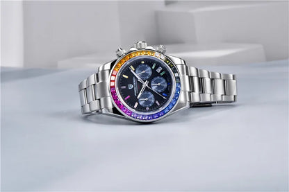 Montre-bracelet pour homme PAGANI DESIGN – Chronographe de luxe, mouvement à quartz MIYOTA VK63, verre saphir, étanche, style sportif