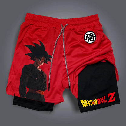 Dragon Ball GOKU Vegeta Anime Printed Double Layer Shorts 2026 American Summer Men's and Women's Quick Dry Fashion Sports Shorts