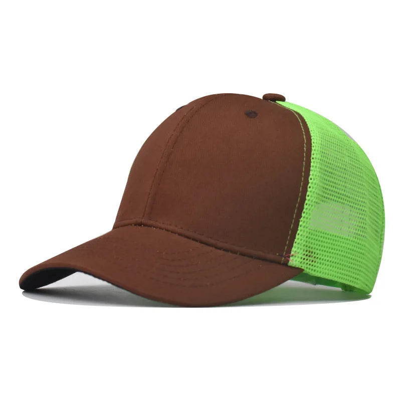 Baseball Cap Adult Net cap Shallow curved eaves Hat Unisex Summer hat Breathable hat shade Spring Autumn Cap Hip Hop Fitted Cap