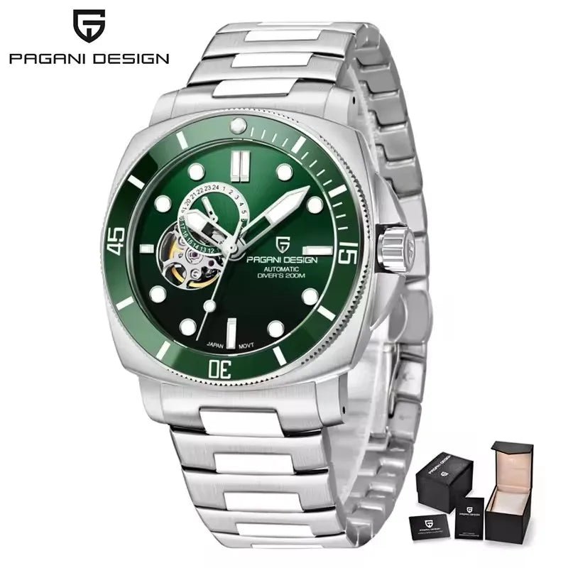 PD1736 PAGANI DESIGN 2025 Men Automatic Mechanical Watches Casual Fashion Sapphire Stainless Steel Diving TMI NH39 Reloj Hombre