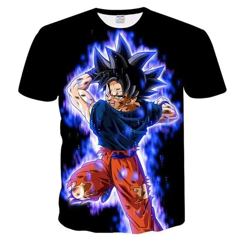 Herre-T-shirts Dragon Ball Z-T-shirt Drengetøj Børnetøj Sommer T-shirts med korte ærmer Børnetøj med tegneseriefigurer T-shirts til baby-drenge