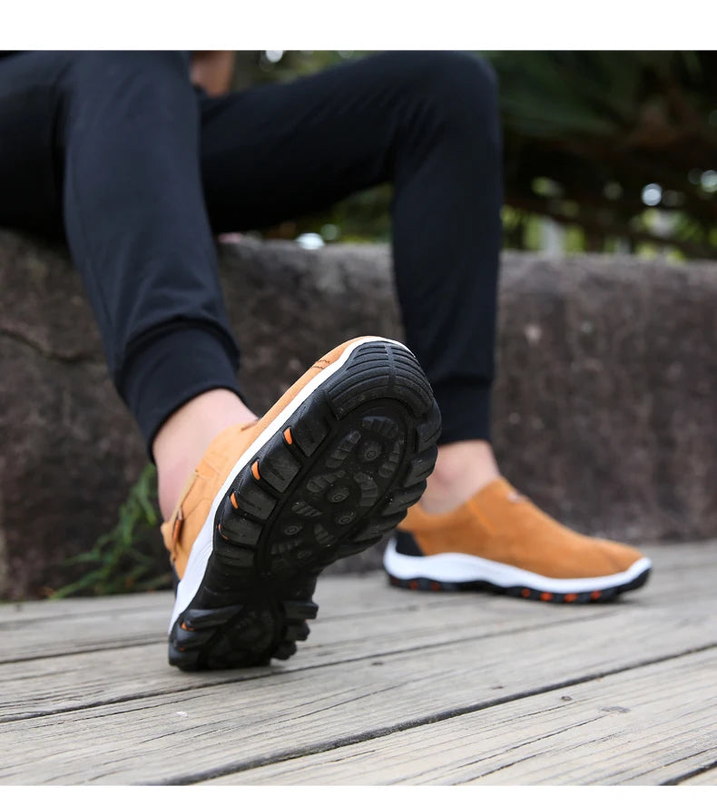 Sapatos desportivos casuais para homem, para caminhadas ao ar livre, acampamento, corrida leve e jogging, mocassins antiderrapantes, sapatos de caminhada, tamanhos grandes 38-50