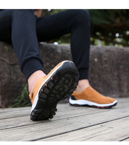 Sapatos desportivos casuais para homem, para caminhadas ao ar livre, acampamento, corrida leve e jogging, mocassins antiderrapantes, sapatos de caminhada, tamanhos grandes 38-50