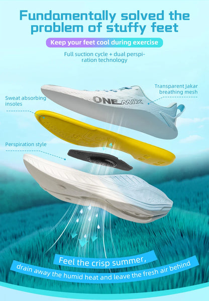 ONEMIX – codzienne buty do biegania, przewiewne letnie buty do joggingu, lekkie męskie buty na siłownię, damskie buty sportowe na świeżym powietrzu, amortyzowane buty sportowe dla mężczyzn
