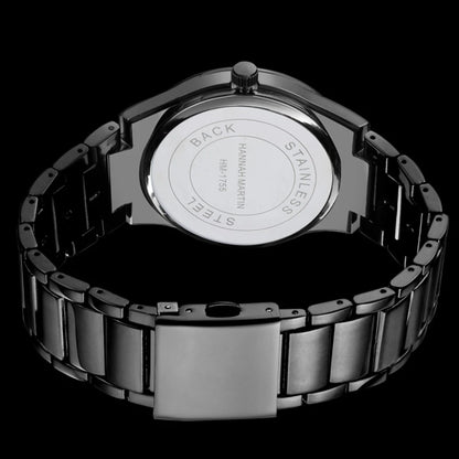 Pánské hodinky Hannah Martin, pouzdro z nerezové oceli, quartzový strojek, ciferník o průměru 41 mm, profesionální styl, s ukazatelem data (imitace)
