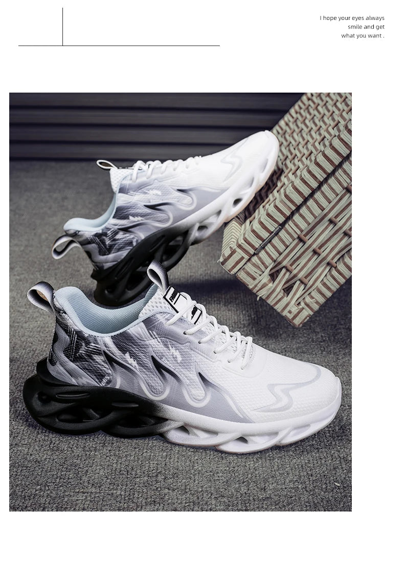 Men Running Shoes Breathable Mesh Sports Shoes Cushion Casual Sneakers Lightweight Comfortable Tennis Shoes Athletic Footwear