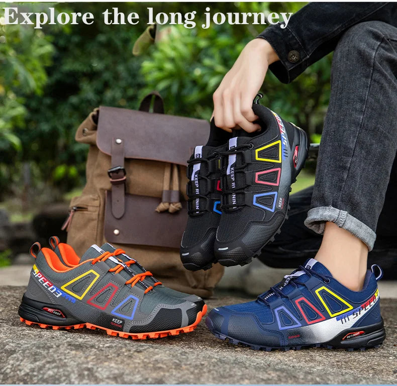 Chaussures de randonnée unisexes à lacets, antidérapantes et légères ; chaussures de sport tactiques d'entraînement pour hommes ; chaussures de cyclisme décontractées sans crampons pour femmes