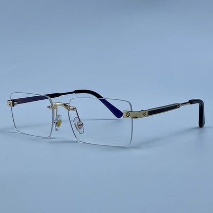 Vintage Rimless Rectangle Sunglasses Men 2026 Luxury Brand Designer Square Metal Frame Sun Glasses Hip Hop Y2K Fashion Eyewear