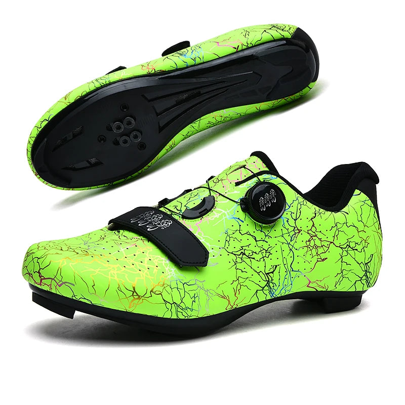 Zapatillas de ciclismo para hombre con cierre automático; zapatillas de ciclismo de carretera; zapatillas deportivas de ciclismo de montaña para exterior; zapatillas de ciclismo de spinning para mujer para interior