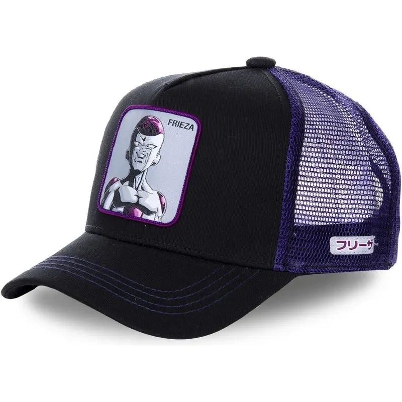 Dragon Ball Buu Goku Cap Summer Travel Peaked Cap Men's Embroidery Hip-Hop Cap Style Sun Visor Adjustable Trucker Mesh Cap