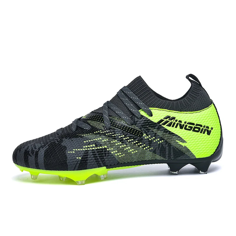 Men's Turf Soccer Shoes Cleats Professional Football Boots Breathable Mesh Youth Soccer Anti-Skid Male Sneakers Society Chuteira