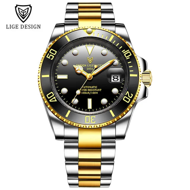 Orologi da polso meccanici da uomo LIGE, orologi da lavoro, orologi da uomo impermeabili, orologi sportivi automatici da uomo, Relogios Masculino
