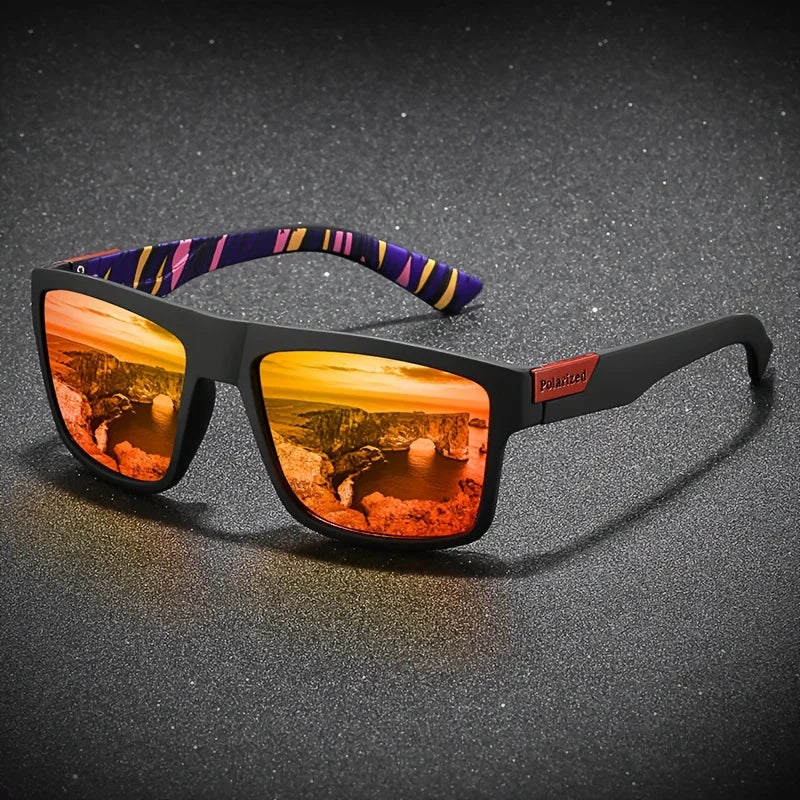 Fashion Polarized Sunglasses For Men And Women Luxury Driving Fishing Trip Vintage Square Sunglasses For Men UV400 Glasses