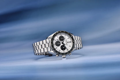 PAGANI DESIGN herenhorloge „New Moon“ – Luxe quartzhorloge, chronograaf, saffierglas met antireflectiebehandeling, keramische lunette, lichtgevende wijzers
