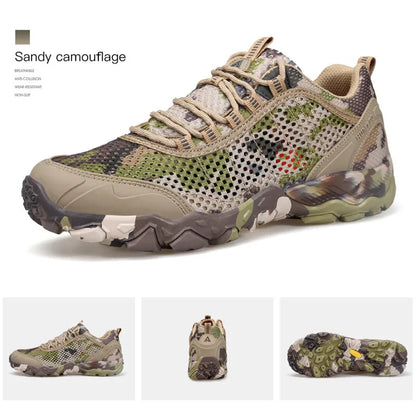 HUMTTO Outdoor Hiking Trekking Mountain Sports Shoes for Men Camping Hunting Walking Breathable Cushioning Man Nonslip Sneakers