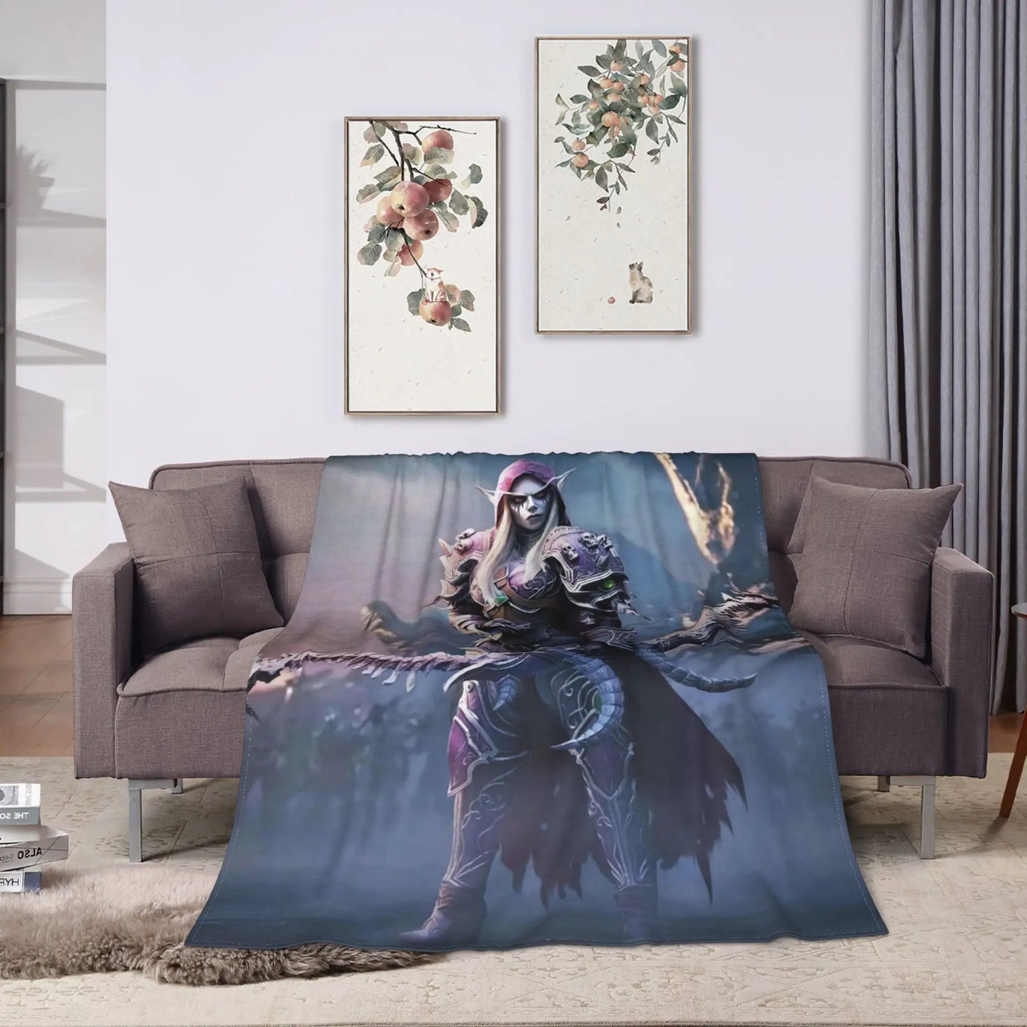 Warm BlanketStudents Travel World of Warcraft Sylvanas Windrunner Throw Blanket Flannel Bedspread For Home Decor Bed Cover
