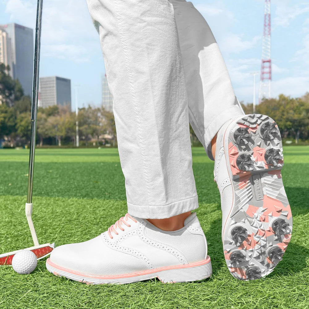 Chaussures de golf professionnelles pour femmes, chaussures de marche décontractées et tendance, chaussures de sport de golf confortables et antidérapantes pour le fitness en plein air