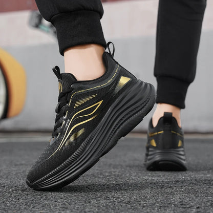 Unisex Breathable Mesh Sneakers Thick Cushion Sole Non-Slip Casual Running Walking Daily Sports Shoes