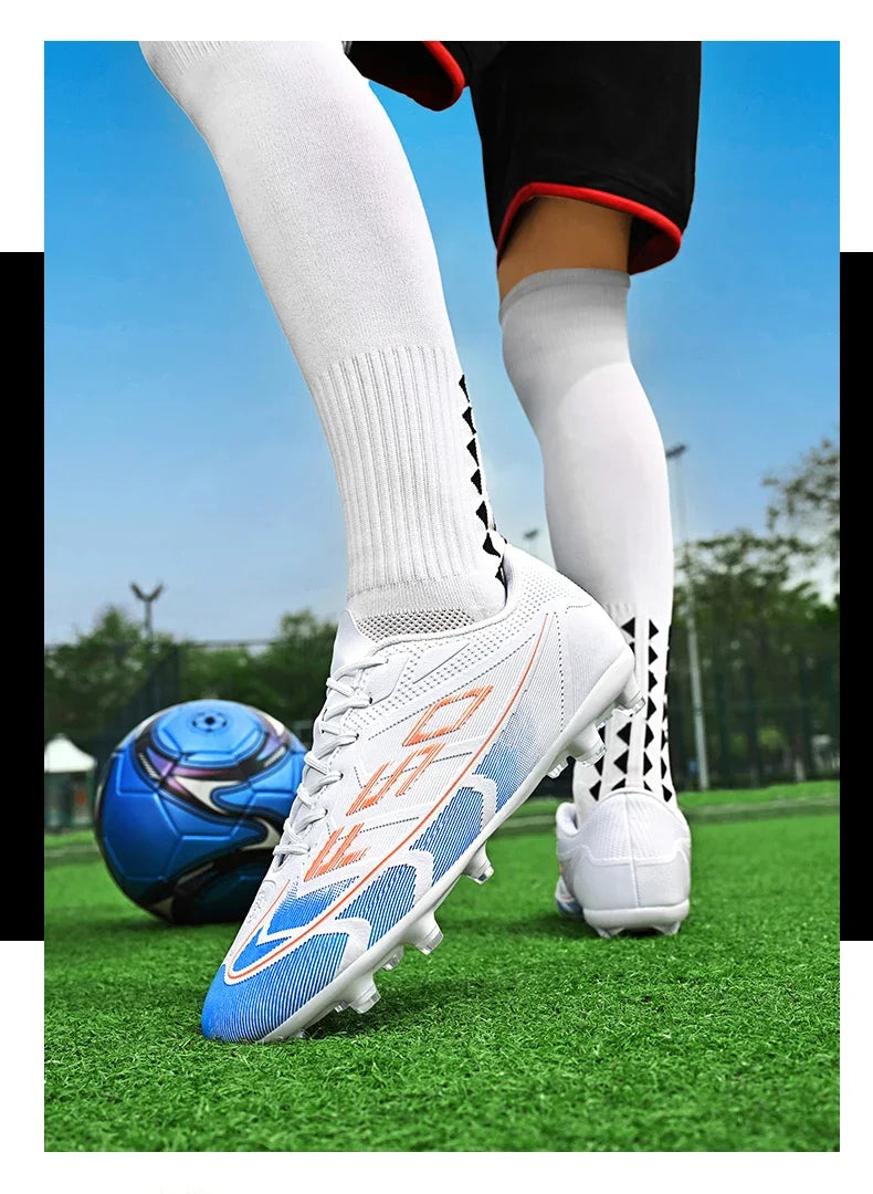 Nouvelles chaussures de football pour hommes, chaussures de sport respirantes, antidérapantes, de haute qualité, pour matchs en plein air, chaussures de football de salle, haute tige, ultralégères