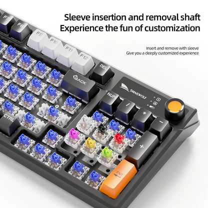SMAILWOLF MK95 Bluetooth Wireless Three-Mode Mechanical Keyboard Arabic Russian Korean Thai Spanish Keyboard E-Sports Game