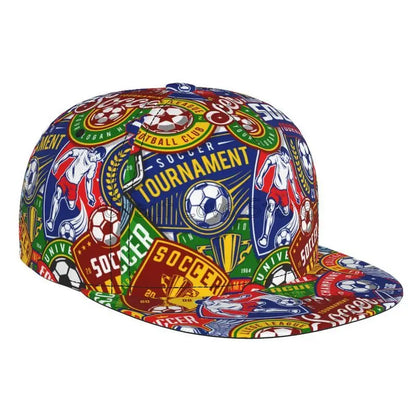 Colorful Graffiti Art Print Baseball Cap Adjustable Snapback Hat for Men Women Unisex Hip Hop Caps Flat Bill Brim Hats