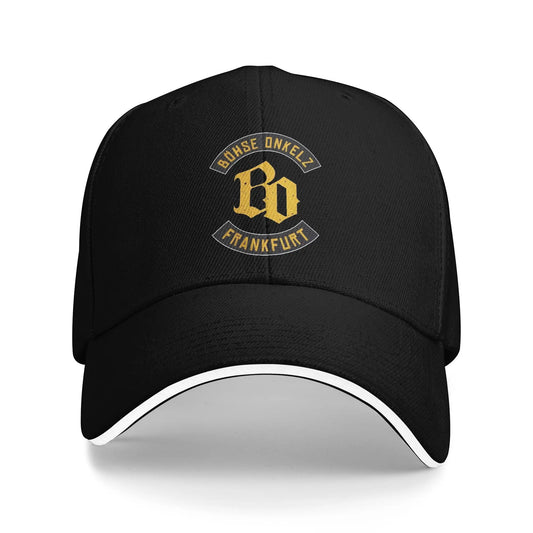 Golden BO Bohse onkelz Germany Band Hiking Baseball Caps Male  Unisex Peaked Cap Female Pool Party Coquette Hat