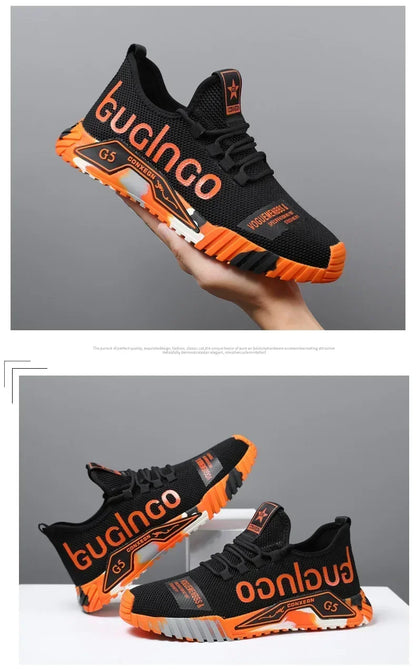 Runing Sport Fashion High Top Sneakers Zapatillas De Deporte 2024 Men Casual Mesh Shoes Light Soft Breathable Vulcanize Shoes