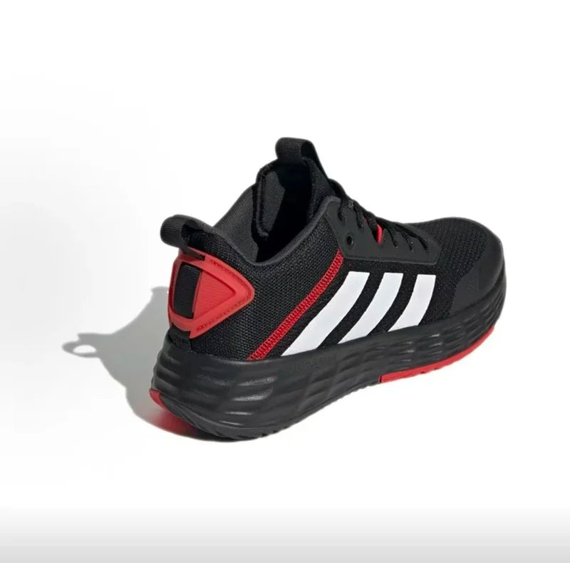 Chaussures de basketball adidas OwnTheGame pour hommes, noir, blanc, rouge, H00471