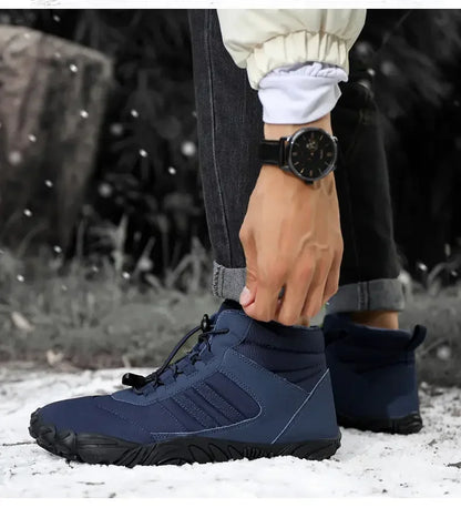 Bottes de randonnée d'hiver pour hommes, chaussures de randonnée imperméables en fourrure, baskets à cheville, chaussures de travail d'extérieur en fourrure, bottes de neige pour femmes, grande taille 47