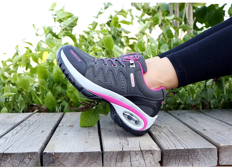 Scarpe sportive da donna, sneakers con plateau, scarpe alla moda per attività all’aperto e escursionismo, scarpe casual antiscivolo, scarpe da corsa basse, calzature da donna