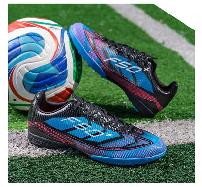 Chaussures de football pour hommes, crampons d'entraînement rapides pour terrain extérieur, chaussures de football à crampons pour terrain synthétique, baskets basses originales unisexes