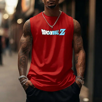 Dragon Ball Z Super Blue Vegeta American Retro Fitness Prsluk Y2K Harajuku stil za proljeće i ljeto Nova muška majica za svakodnevno nošenje