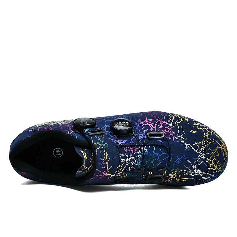 Chaussures de cyclisme pour homme : chaussures de course sur route à fixation automatique, chaussures de sport, chaussures d'entraînement sans crampons ; chaussures de cyclisme pour femme avec crampons SPD