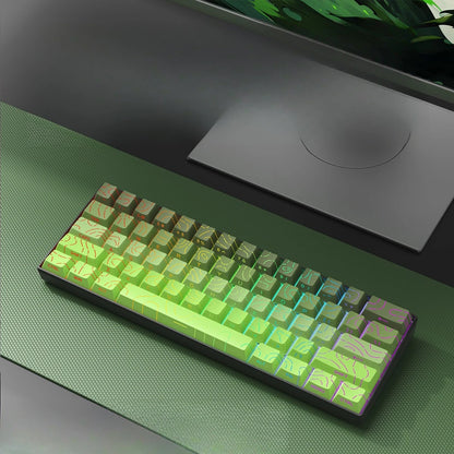 Wireless Gaming Mechanical Keyboard Bluetooth 60 Percent RGB White Triple Mode Portable Keyboards