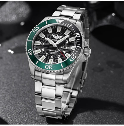 Yelang V1217 300m Diving Solar Watch Japan VS43 Swiss Super Luminous Water Ghost Waterproof Top Sapphire Aluminum Bezel Reloj
