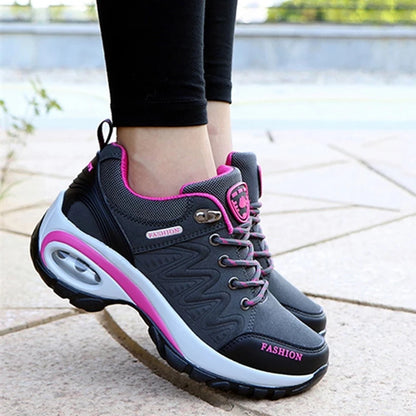 Scarpe sportive da donna, sneakers con plateau, scarpe alla moda per attività all’aperto e escursionismo, scarpe casual antiscivolo, scarpe da corsa basse, calzature da donna