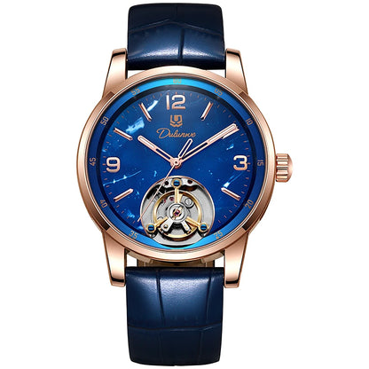 Montre Tourbillon Homme Mode Sport Automatique Mécanique Étanche Montre-bracelet de luxe de marque haut de gamme
