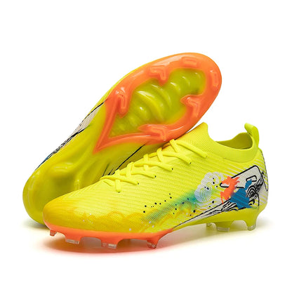 New Men Soccer Shoes FG Non-Slip Long Spikes Football Boots Soccer Cleats Training Shoes Match Ultralight Outdoor Drop Shipping