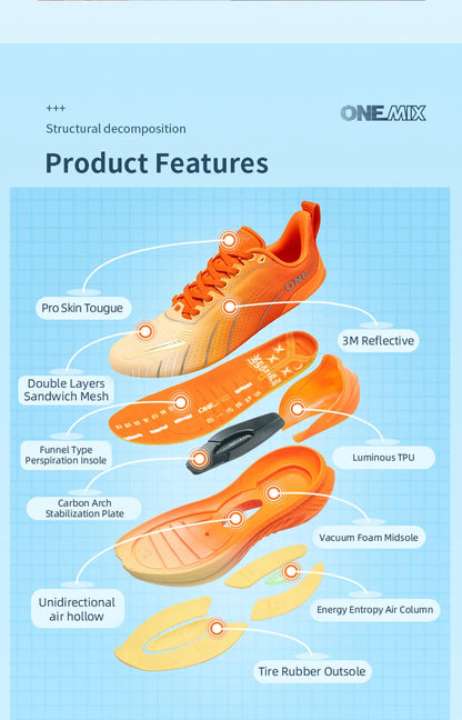 ONEMIX Novos Ténis de Corrida com Amortecimento para Homem, Adequados para Corredores Pesados, com Atacadores, Desportivos, para Mulher, Antiderrapantes, para Atividades ao Ar Livre, Ténis Desportivos Masculinos