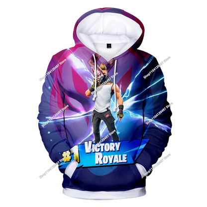 Fortnite Παιχνίδι Μάχης Φούτερ με 3D εκτύπωση Ρούχα δρόμου Παιδικά φούτερ σε υπερμεγέθη στυλ Φούτερ με κουκούλα Ανδρικά παλτά Ρούχα